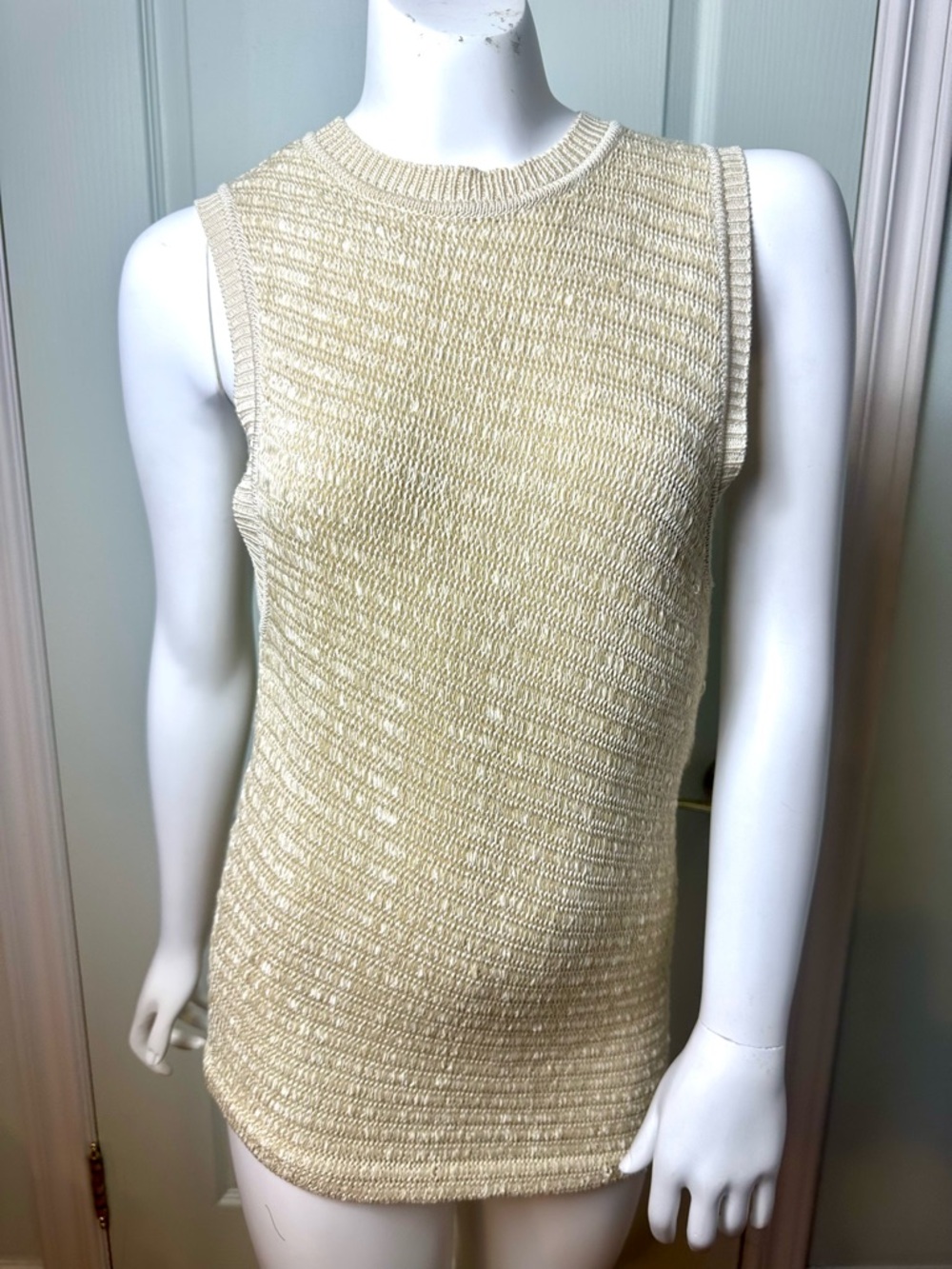 Ralph Lauren Beige Knit Tank Top (Italy) S
